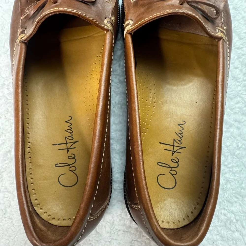 Cole Haan Men's Brown Tassel Leather‎ Loafer Dress Shoes Size 10M C01063